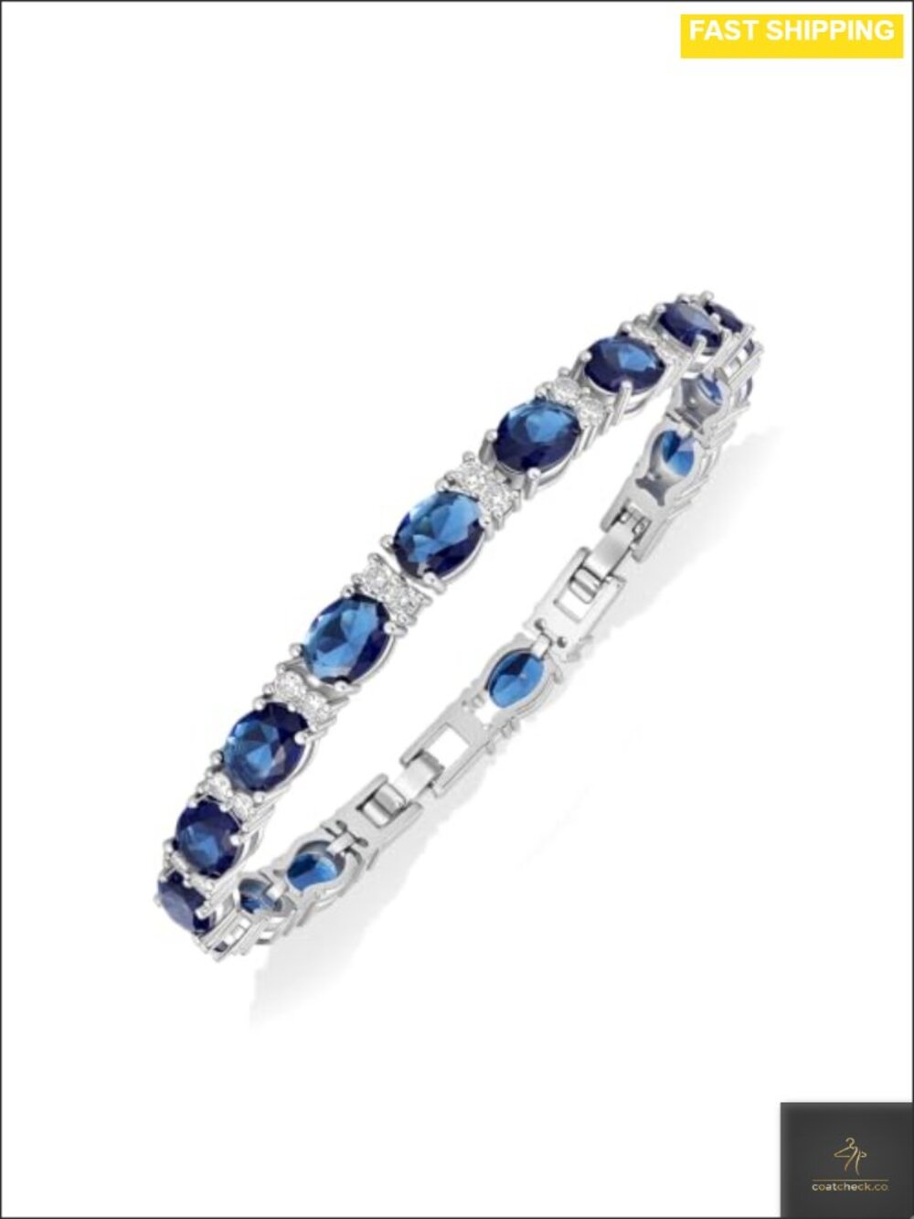 Tennis Bracelet Oval Cubic Zirconia Adjustable Silver Tone Women Jewelry Gift